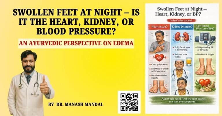 Swollen Feet at Night – Is It the Heart, Kidney, or Blood Pressure?An Ayurvedic Perspective on Edema
